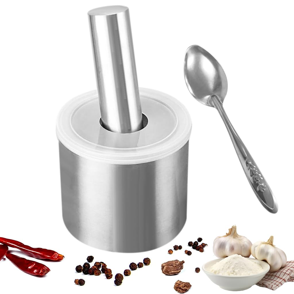 Supvox 3.93 Inches Mortar and Pestle 304 Stainless Steel Mortar and Pestle 3.93 Inches Kitchen Mortar and Pestle Garlic Presser for Garlic, Pepper, Pesto, Salsa, Guacamole Supvox 3.93 Inches Mortar and Pestle 304 Stainless Steel Mortar and Pestle 3.93 Inches Kitchen Mortar and Pestle Garlic Presser for Garlic, Pepper, Pesto, Salsa, Guacamole